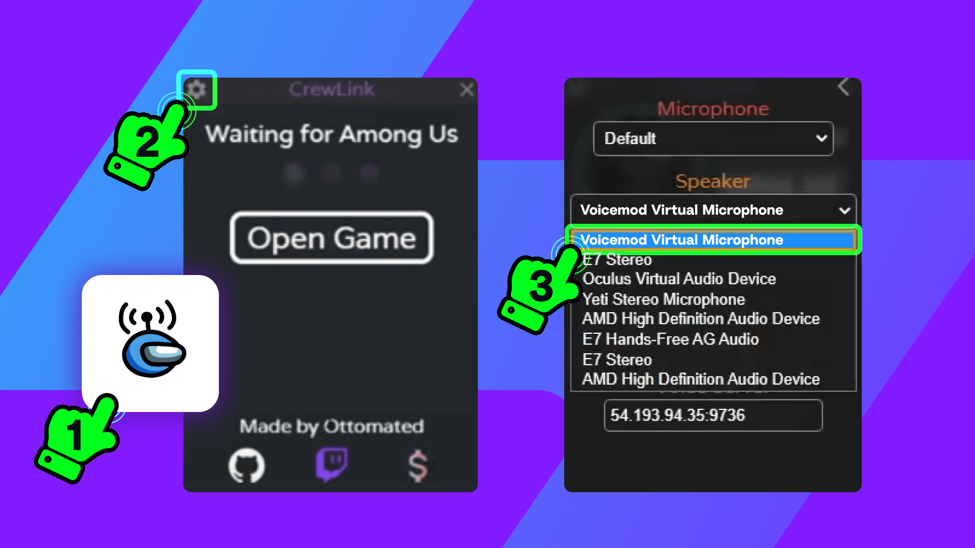 How to use Voicemod & Among Us