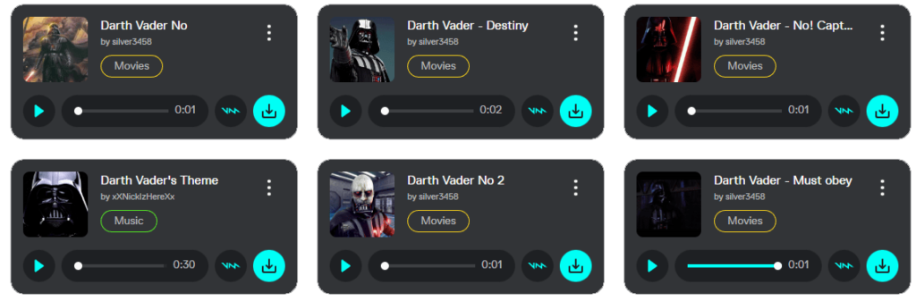 Darth Vader soundboard